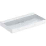 Lavabo Geberit ONE CleanDrain: 90x48cm, Toma de grifo=Sin, Rebosadero=Sin, Lavabo: blanco/KeraTect, Tapa: blanco brillante